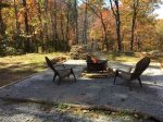 Relax under the stars at your fire pit overlooking mountains